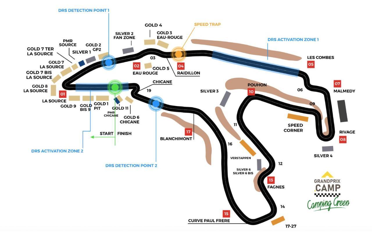 Grandprixcamp Closest To The Track Including Track View Stavelot Exterior foto